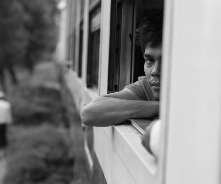 Man-on-train